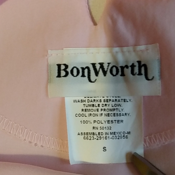 🎃 Bonworth sleeveless, pink sheer blouse - Picture 5 of 6